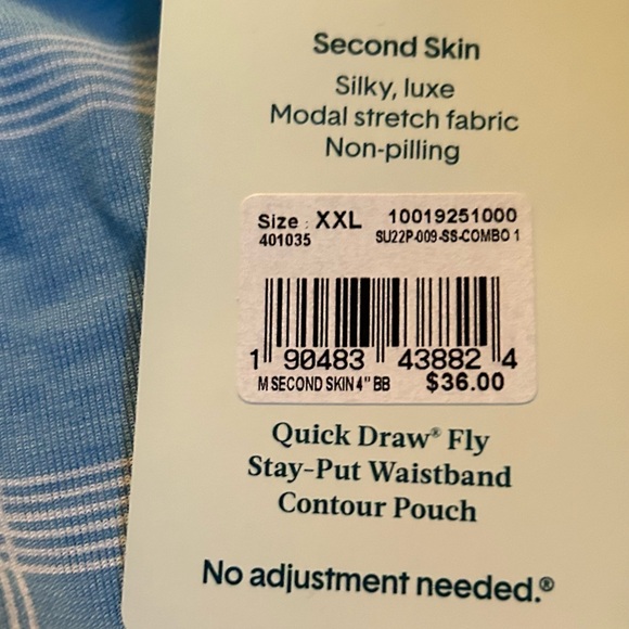 Tommy John Second Skin Boxer Briefs Blue White XXL NWT - Picture 4 of 4